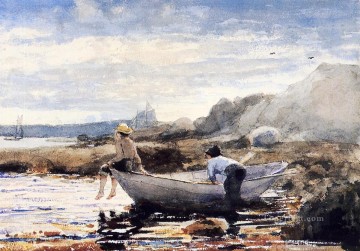 Boys in a Dory Winslow Homer watercolour Oil Paintings